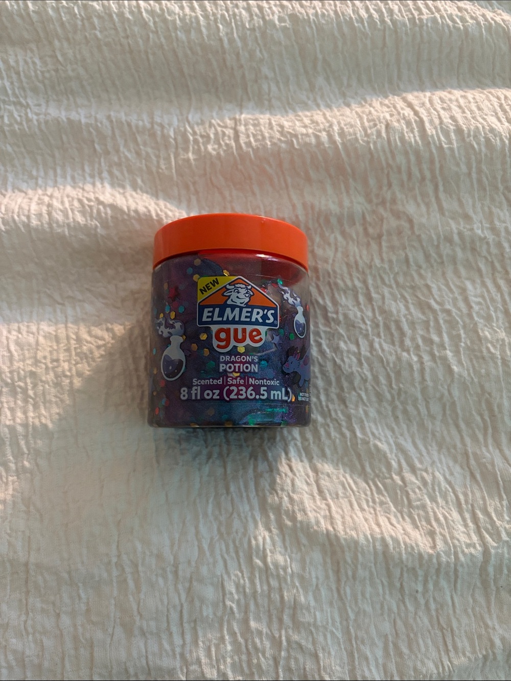 Gue Dragon's Potion Scented Kids Glue - Orange Lid, Purple Goo